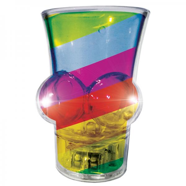 Light Up Boobie Shot Glass - Rainbow