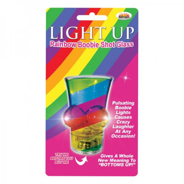 Light Up Boobie Shot Glass - Rainbow